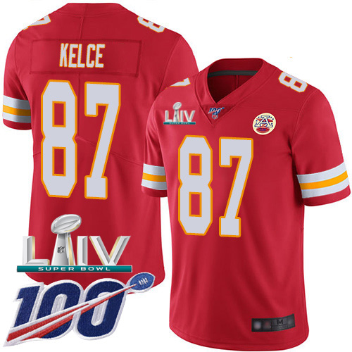 Kansas City Chiefs Nike #87 Travis Kelce Red Super Bowl LIV 2020 Team Color Youth Stitched NFL 100th Season Vapor Untouchable Limited Jersey->youth nfl jersey->Youth Jersey